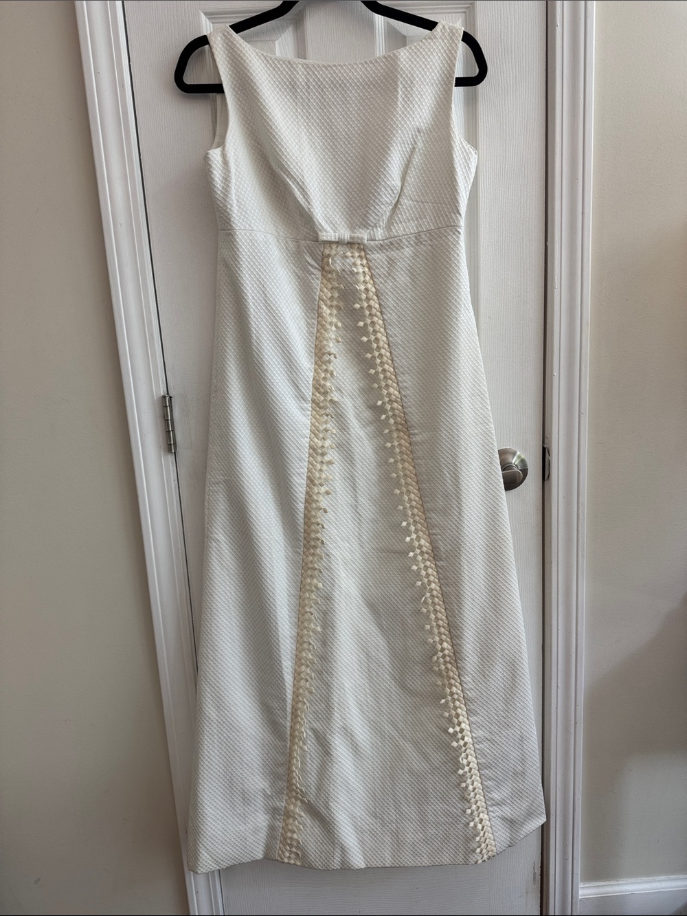 LANZ Vintage 70s White Empire Waist Dress Size 11 (Fits like a 2)